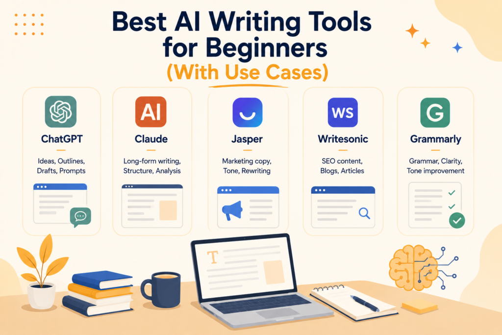 Best AI Writing Tools for Beginners (With Use Cases)