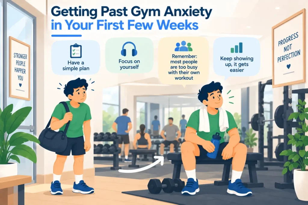 Getting Past Gym Anxiety in Your First Few Weeks